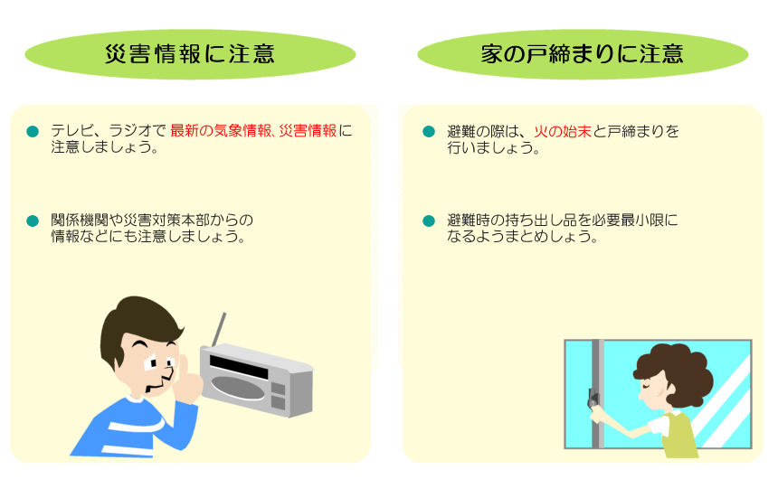 災害情報に注意